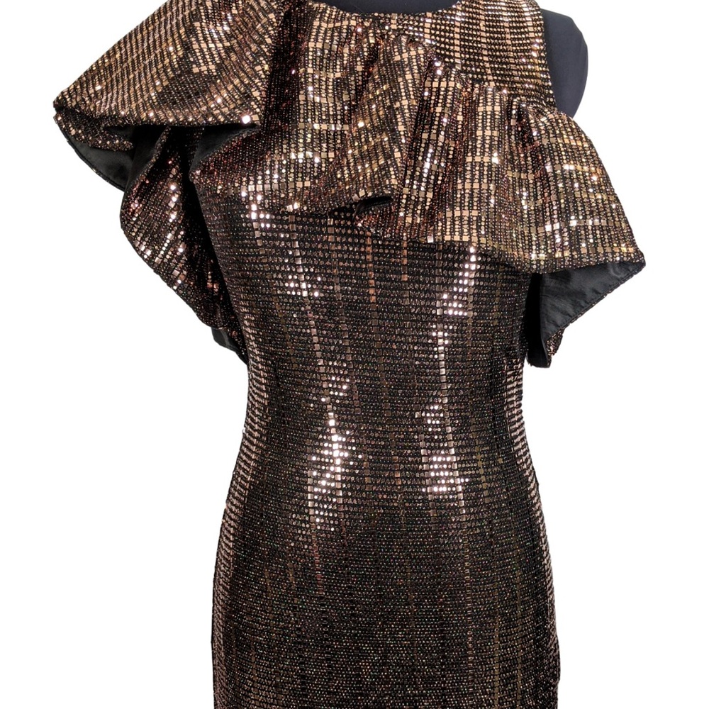 Aniye By Elegant Sequin One-Shoulder Dress
